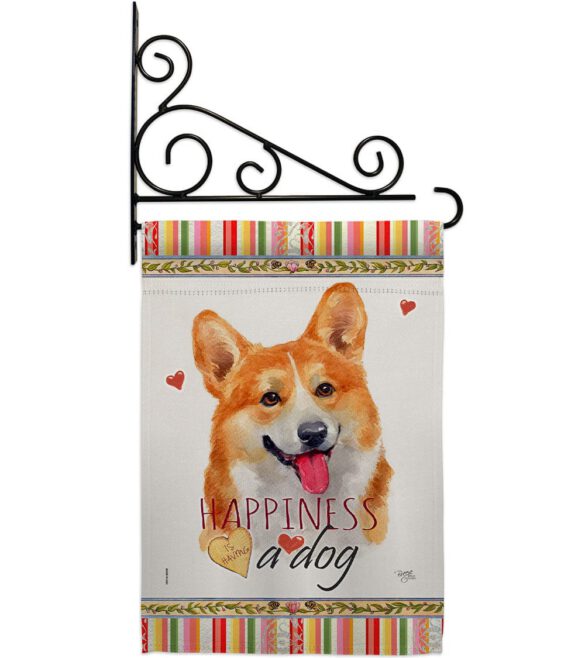 Fawn Corgi Happiness - Pets Nature Vertical Impressions Decorative Flags HG110263 Made In USA - Image 8
