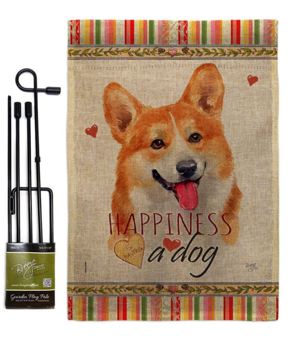 Fawn Corgi Happiness - Pets Nature Vertical Impressions Decorative Flags HG110263 Made In USA - Image 14