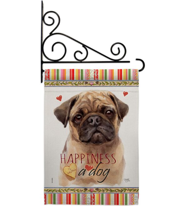 Fawn Pug Happiness - Pets Nature Vertical Impressions Decorative Flags HG110266 Made In USA - Image 8
