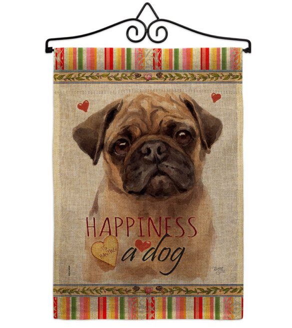 Fawn Pug Happiness - Pets Nature Vertical Impressions Decorative Flags HG110266 Made In USA - Image 17