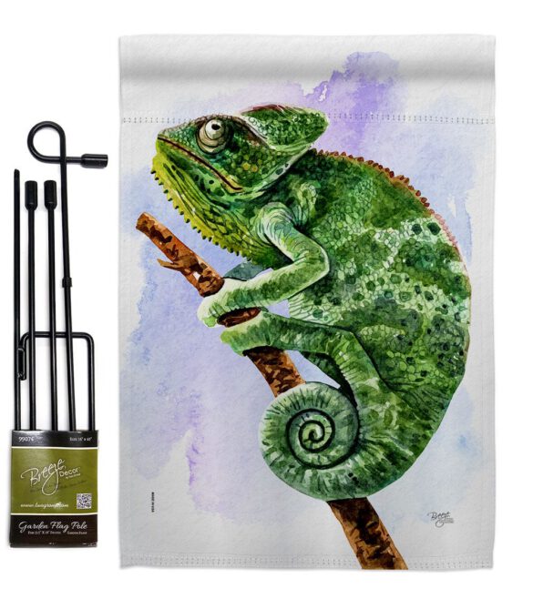Chameleon - Pets Nature Vertical Impressions Decorative Flags HG110274 Made In USA - Image 4