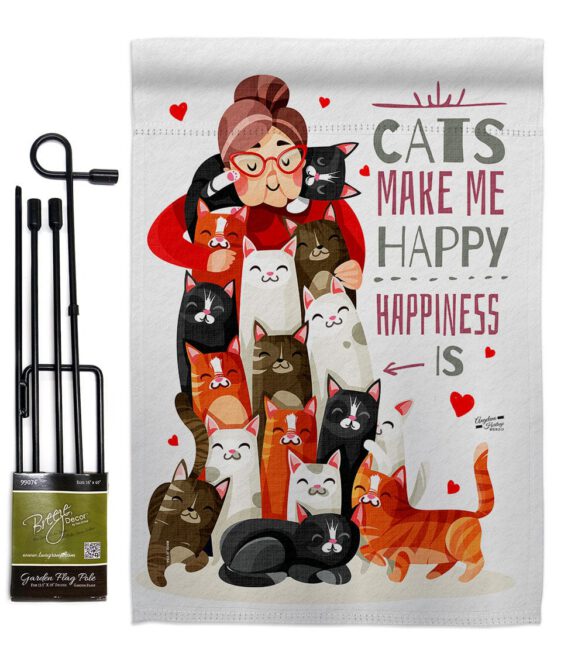 Crazy Cat Lady - Pets Nature Vertical Impressions Decorative Flags HG137512 Made In USA - Image 4