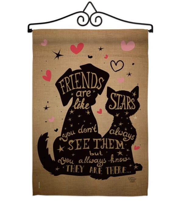 Friends are like Stars - Pets Nature Vertical Impressions Decorative Flags HG191085 Made In USA - Image 7