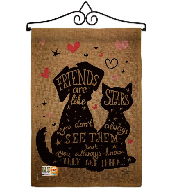 Friends are like Stars - Pets Nature Vertical Impressions Decorative Flags HG191085 Made In USA - Image 10