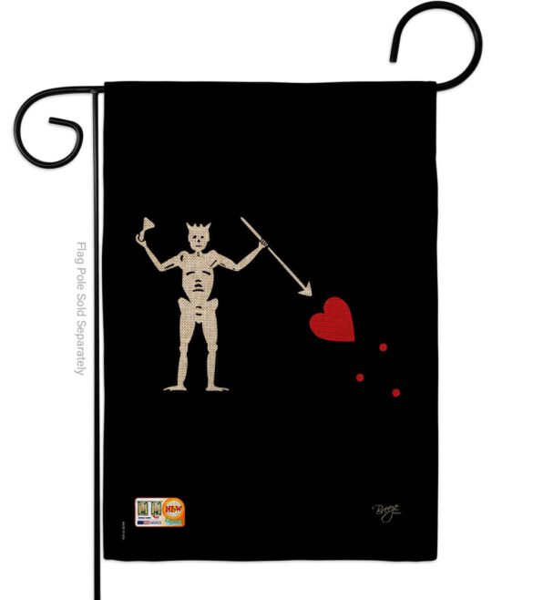 Blackbeard's - Pirate Coastal Vertical Impressions Decorative Flags HG107034 Made In USA - Image 8