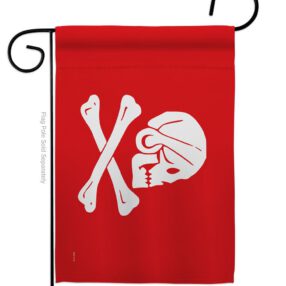 Henry Every Red - Pirate Coastal Impressions Decorative Flags HG141093 Made In USA