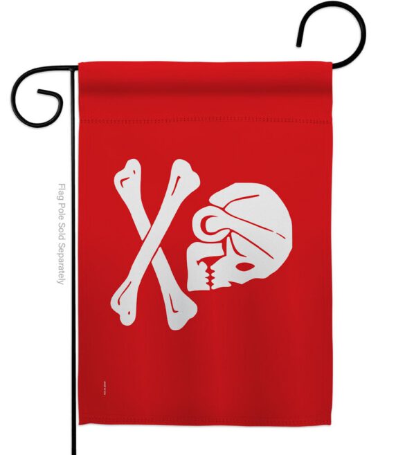 Henry Every Red - Pirate Coastal Impressions Decorative Flags HG141093 Made In USA