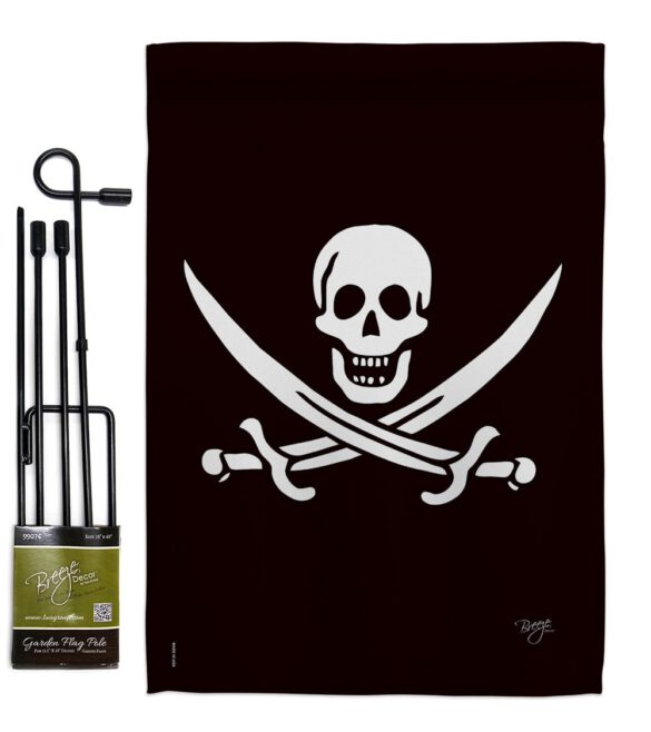 Calico Jack Rackham - Pirate Coastal Vertical Impressions Decorative Flags HG107031 Made In USA - Image 4