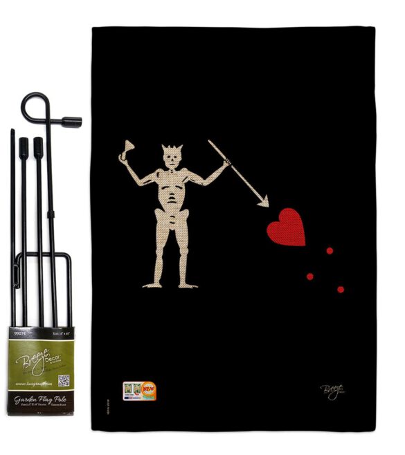 Blackbeard's - Pirate Coastal Vertical Impressions Decorative Flags HG107034 Made In USA - Image 9