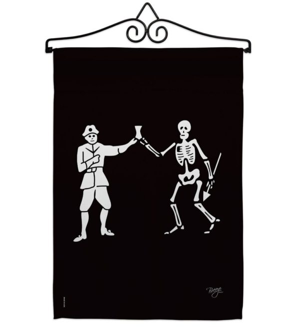 Bartholomew Roberts - Pirate Coastal Vertical Impressions Decorative Flags HG107040 Made In USA - Image 8
