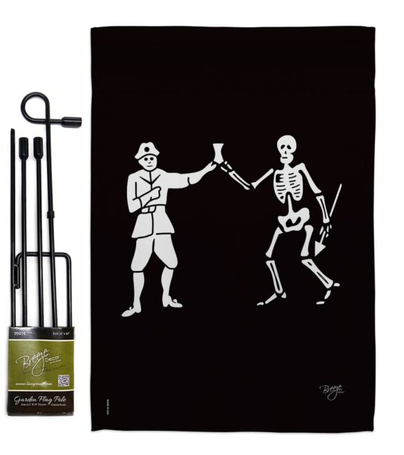 Bartholomew Roberts - Pirate Coastal Vertical Impressions Decorative Flags HG107040 Made In USA - Image 5