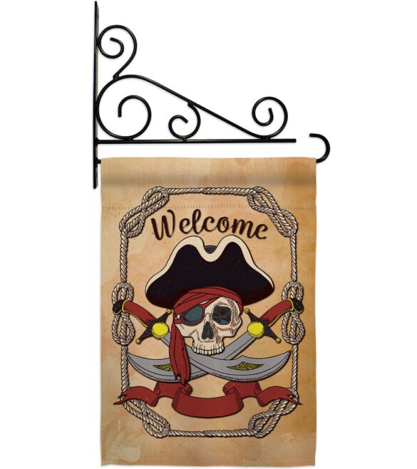 Ahoy Pirate - Pirate Coastal Vertical Impressions Decorative Flags HG107059 Made In USA - Image 12