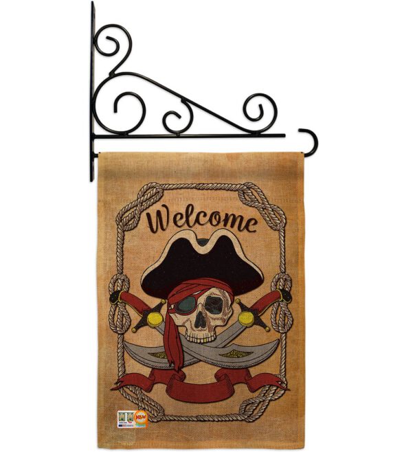 Ahoy Pirate - Pirate Coastal Vertical Impressions Decorative Flags HG107059 Made In USA - Image 13