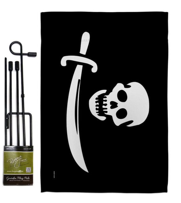 Early Bartholomew Roberts - Pirate Coastal Impressions Decorative Flags HG141193 Made In USA - Image 2