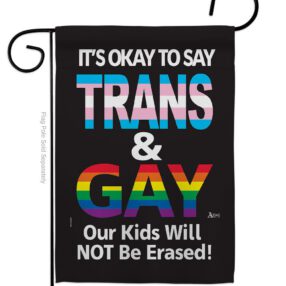 Gay Trans Rights - Support Inspirational Vertical Impressions Decorative Flags HG141315 Made In USA