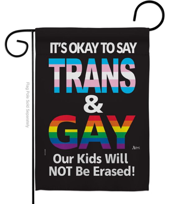 Gay Trans Rights - Support Inspirational Vertical Impressions Decorative Flags HG141315 Made In USA