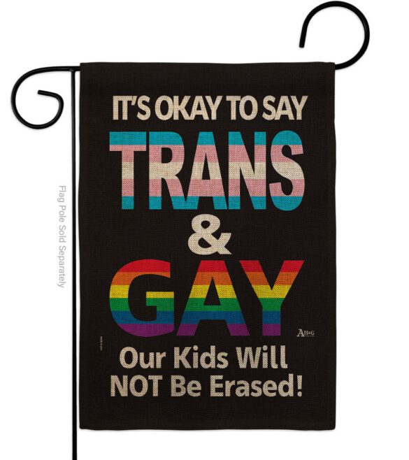 Gay Trans Rights - Support Inspirational Vertical Impressions Decorative Flags HG141315 Made In USA - Image 22