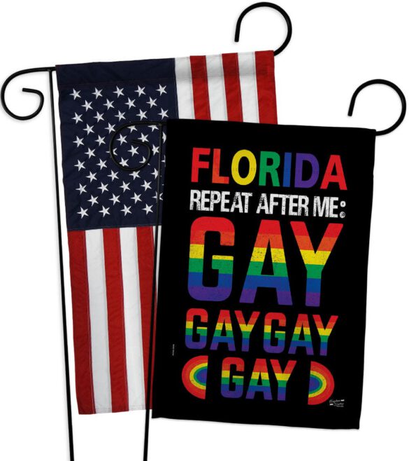 Florida Repeat After Me Gay - Support Inspirational Vertical Impressions Decorative Flags HG141314 Made In USA - Image 9