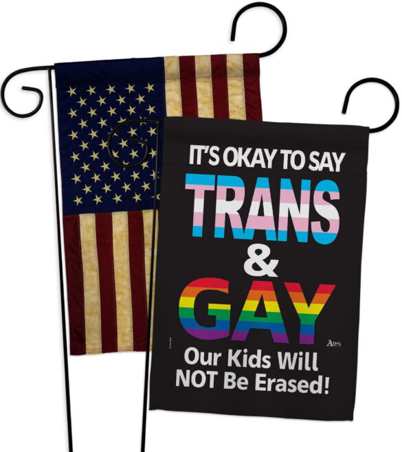 Gay Trans Rights - Support Inspirational Vertical Impressions Decorative Flags HG141315 Made In USA - Image 7