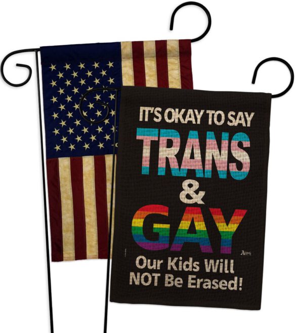 Gay Trans Rights - Support Inspirational Vertical Impressions Decorative Flags HG141315 Made In USA - Image 28