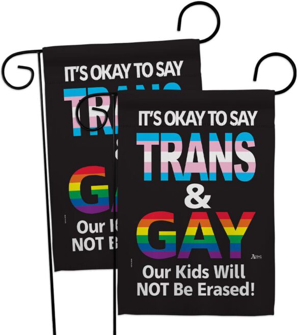 Gay Trans Rights - Support Inspirational Vertical Impressions Decorative Flags HG141315 Made In USA - Image 11