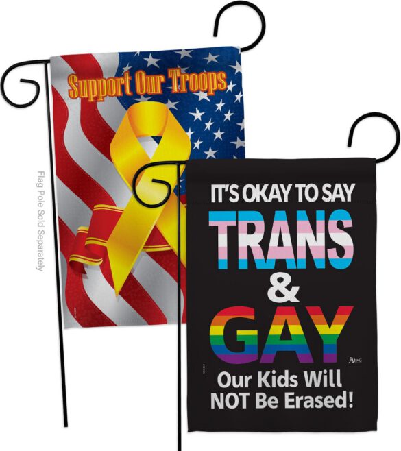 Gay Trans Rights - Support Inspirational Vertical Impressions Decorative Flags HG141315 Made In USA - Image 13