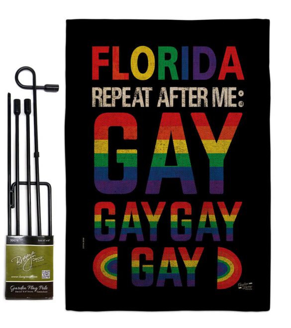 Florida Repeat After Me Gay - Support Inspirational Vertical Impressions Decorative Flags HG141314 Made In USA - Image 25