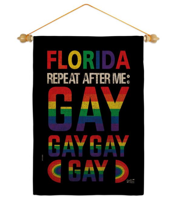 Florida Repeat After Me Gay - Support Inspirational Vertical Impressions Decorative Flags HG141314 Made In USA - Image 40