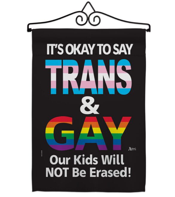 Gay Trans Rights - Support Inspirational Vertical Impressions Decorative Flags HG141315 Made In USA - Image 16