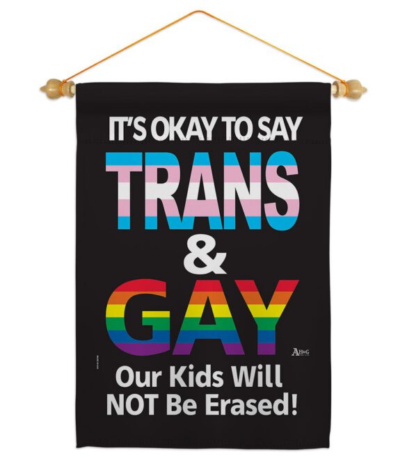 Gay Trans Rights - Support Inspirational Vertical Impressions Decorative Flags HG141315 Made In USA - Image 19
