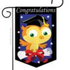 Congratulations - School & Education Special Occasion Vertical Applique Decorative Flags HG115063