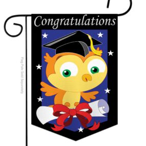 Congratulations - School & Education Special Occasion Vertical Applique Decorative Flags HG115063