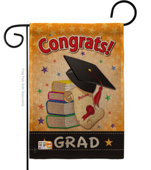 Congrats Grad - School & Education Special Occasion Vertical Impressions Decorative Flags HG115064 Made In USA - Image 8