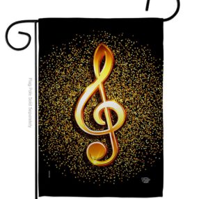Gold Clef - School & Education Special Occasion Vertical Impressions Decorative Flags HG192573 Made In USA