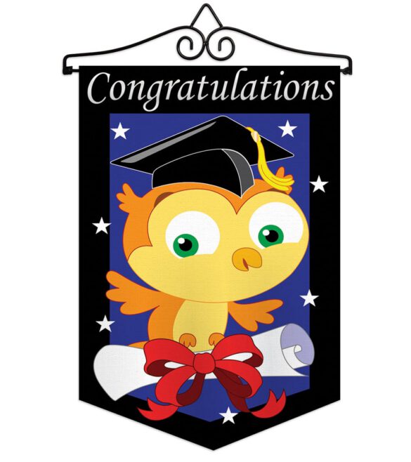 Congratulations - School & Education Special Occasion Vertical Applique Decorative Flags HG115063 - Image 7