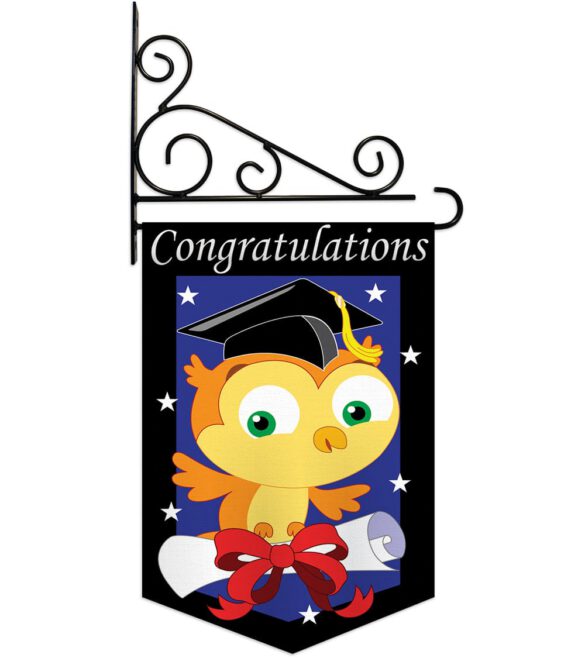 Congratulations - School & Education Special Occasion Vertical Applique Decorative Flags HG115063 - Image 8
