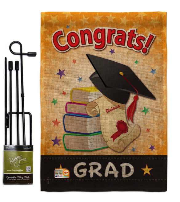 Congrats Grad - School & Education Special Occasion Vertical Impressions Decorative Flags HG115064 Made In USA - Image 9