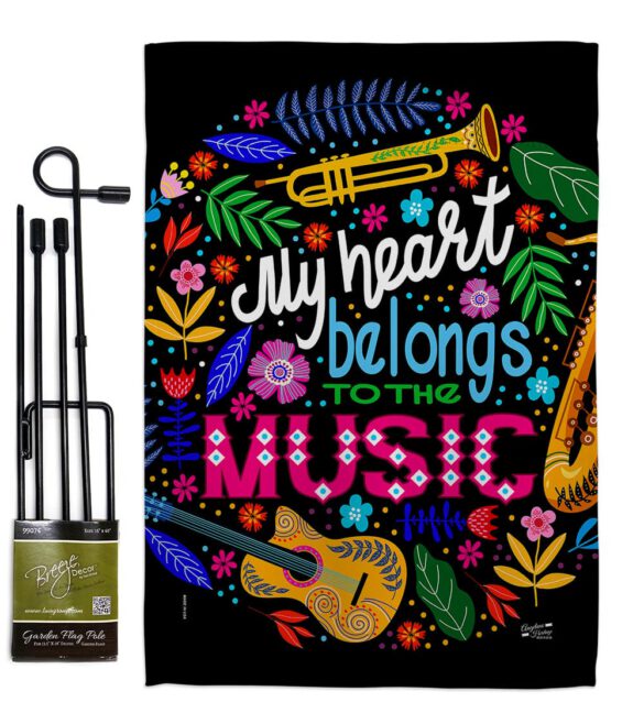 Belongs to Music - School & Education Special Occasion Vertical Impressions Decorative Flags HG137195 Made In USA - Image 4