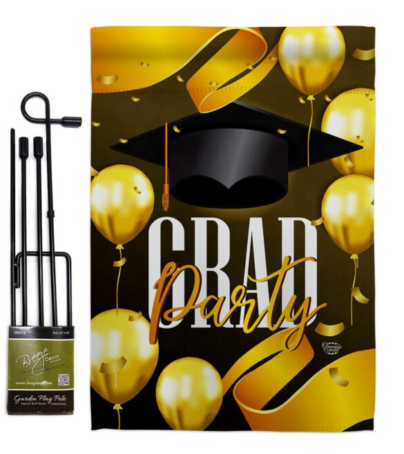 Grad Party - School & Education Special Occasion Vertical Impressions Decorative Flags HG192603 Made In USA - Image 4