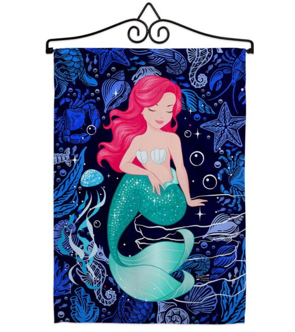 Beautiful Mermaid - Sea Animals Coastal Vertical Impressions Decorative Flags HG137622 Made In USA - Image 7