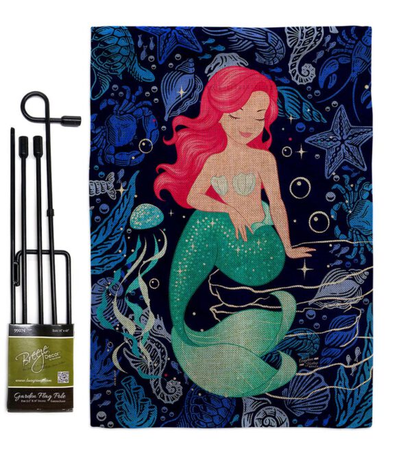 Beautiful Mermaid - Sea Animals Coastal Vertical Impressions Decorative Flags HG137622 Made In USA - Image 16
