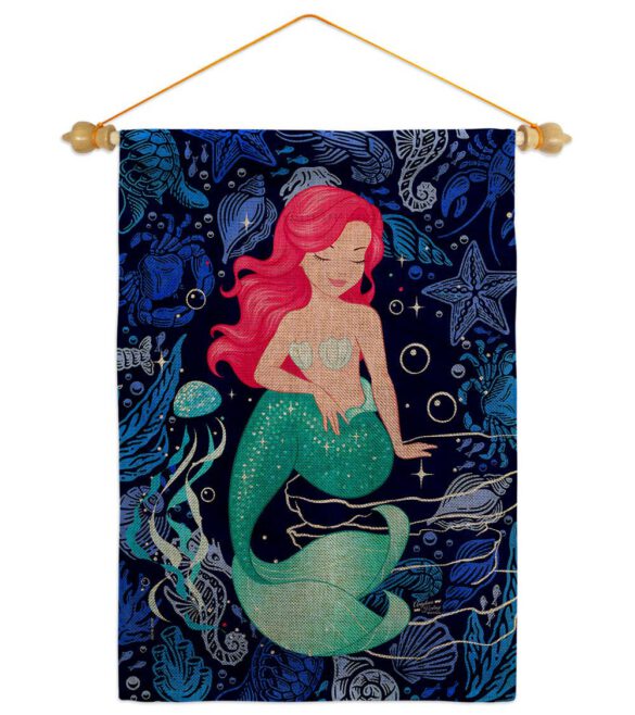 Beautiful Mermaid - Sea Animals Coastal Vertical Impressions Decorative Flags HG137622 Made In USA - Image 22