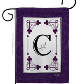 Classic C Initial - Simply Beauty Interests Vertical Impressions Decorative Flags HG130003 Made In USA