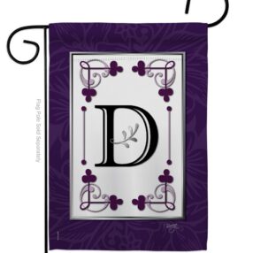 Classic D Initial - Simply Beauty Interests Vertical Impressions Decorative Flags HG130004 Made In USA
