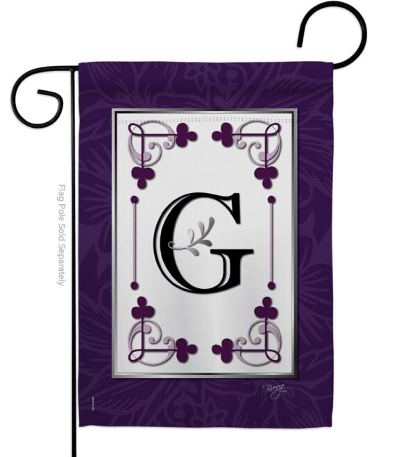 Classic G Initial - Simply Beauty Interests Vertical Impressions Decorative Flags HG130007 Made In USA