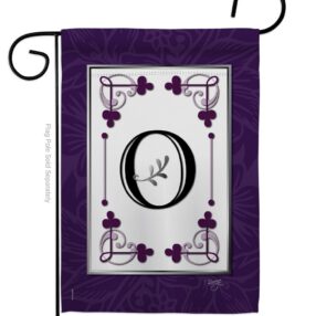 Classic O Initial - Simply Beauty Interests Vertical Impressions Decorative Flags HG130015 Made In USA