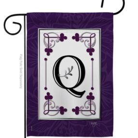 Classic Q Initial - Simply Beauty Interests Vertical Impressions Decorative Flags HG130017 Made In USA