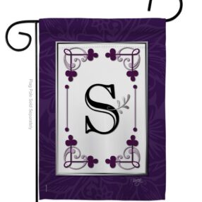 Classic S Initial - Simply Beauty Interests Vertical Impressions Decorative Flags HG130019 Made In USA