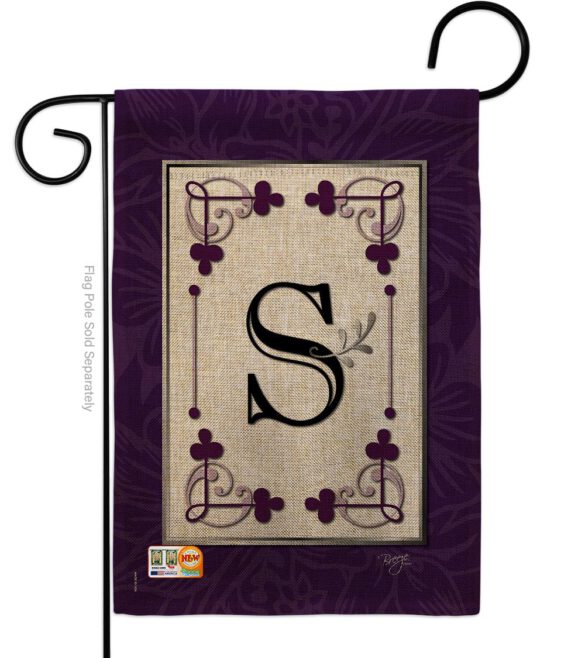 Classic S Initial - Simply Beauty Interests Vertical Impressions Decorative Flags HG130019 Made In USA - Image 8