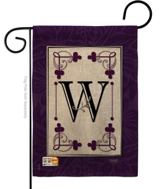Classic W Initial - Simply Beauty Interests Vertical Impressions Decorative Flags HG130023 Made In USA - Image 8